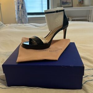 Brand new in box Stuart Weitzman black patent Kassidy heels